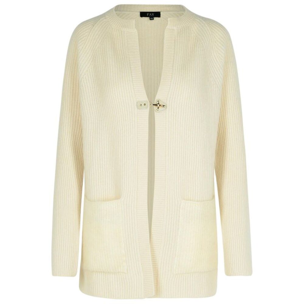 Fay Cream Wool Blend Cardigan Women